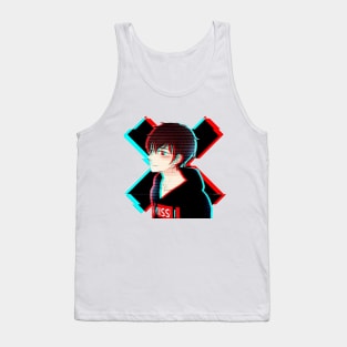 Glitch Anime Boy Tank Top